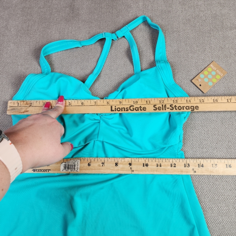 NWT Title Nine Blue Green Tankini Top Underwire Size 32DD - Picture 13 of 15